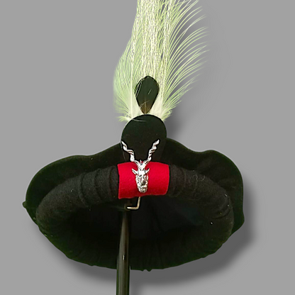 Woolen Pakol with Markhor and Feather - Organic Habibi